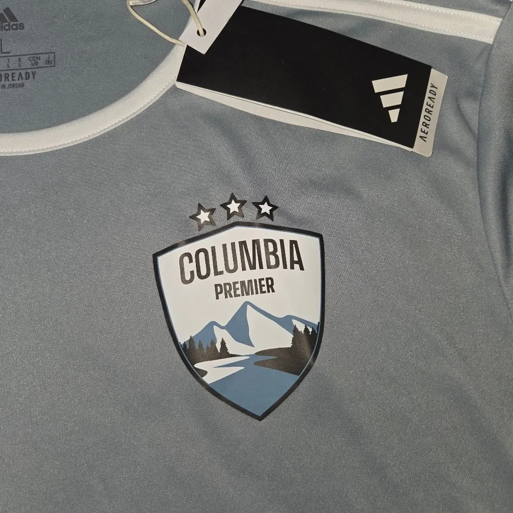 Adidas Nwt Columbia Premier League Primegreen Gray Jersey Shirt Size Large